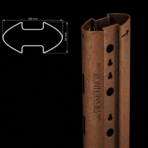 Vignetinox Infinity Cor-Ten Steel End Post 275cm – P-BINF2751CO
